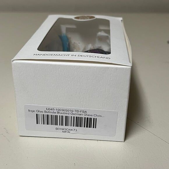 Inge-Glas Belinda Bluebird German Glass Christmas Tree Ornament - Picture 9 of 12